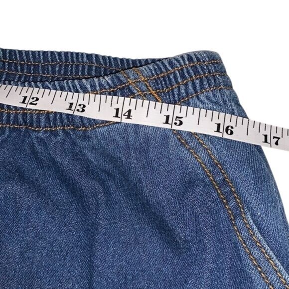 Kikit Womens Average Fit Elastic Waist Denim Jeans 100% Cotton Blue Size XL - Picture 13 of 14